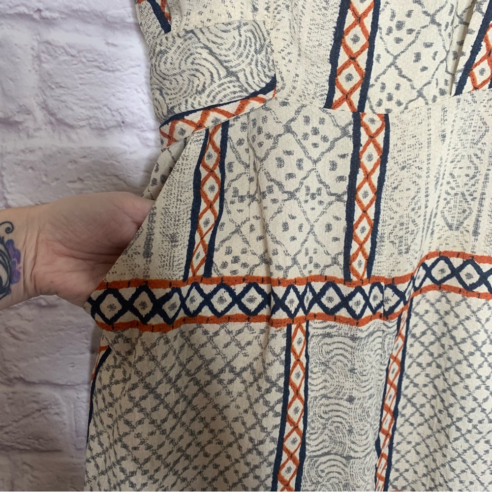 Eva Franco Letizia Waist Tie Aztec Geometric Jumpsuit - Picture 10 of 16